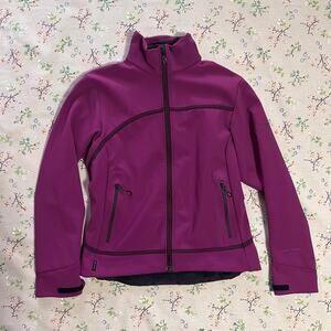 Columbia Titanium Jacket Fleece Lined Purple Omni Tech Softshell Fitted Small